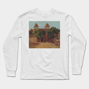 View of the Lal Darwaza on the Matwa Road, Between the Purana Qila and Old City, Delhi by Valentine Cameron Prinsep Long Sleeve T-Shirt